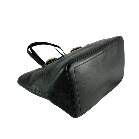 Genuine COACH Black Leather Legacy Hamptons West Market Tote Bag - Picture 10 of 16